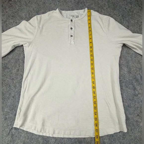 Flint and Tinder | Long Sleeve Henley | Cream | Men’s Size Large - Picture 6 of 6